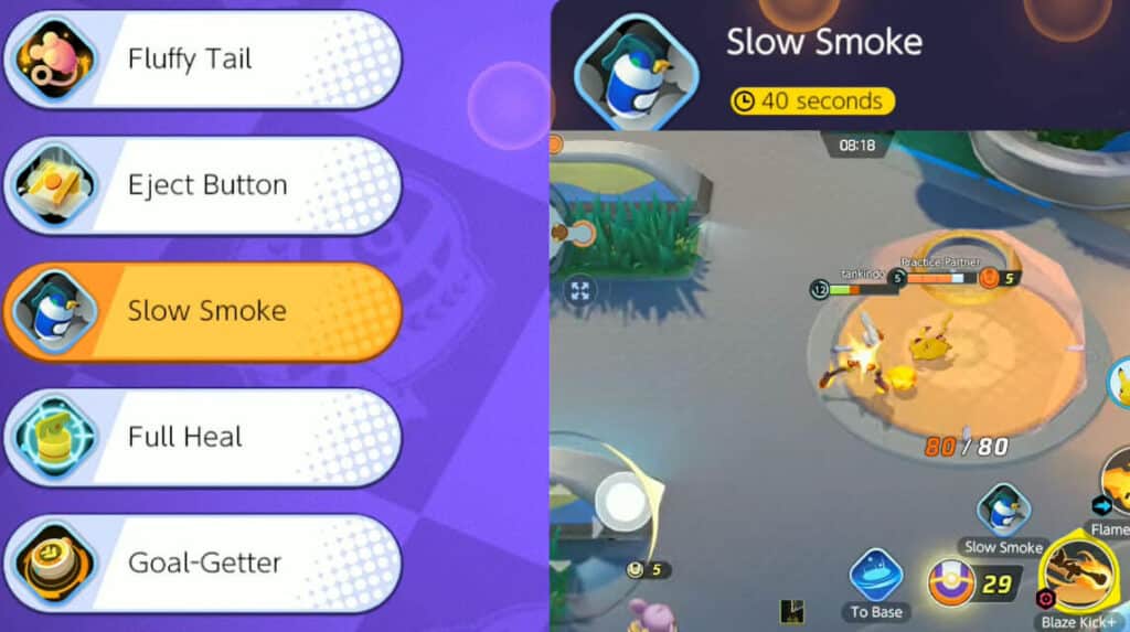 battle item pokemon unite slow smoke 1