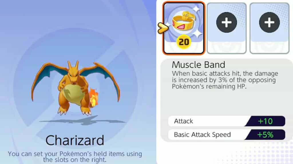 Muskelband Pokemon Unite Display 1